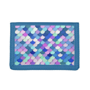 "Dragon Scales" - blue, orchid and lavender Trifold Wallet