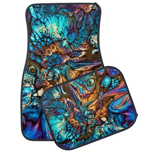 Dragon Scales colorful abstract  Car Floor Mat