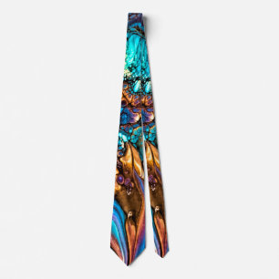 Dragon Scales colorful abstract Neck Tie