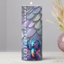 Dragon Scales Dragon Countdown Birthday Candle