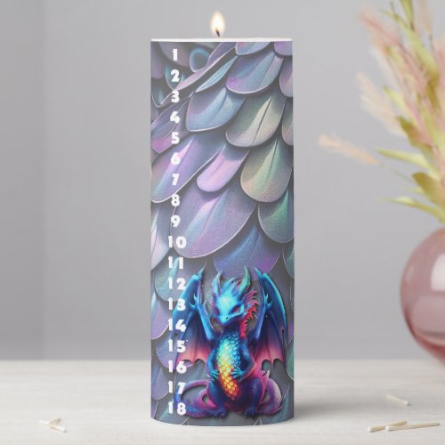 Dragon Scales Dragon Countdown Birthday Candle