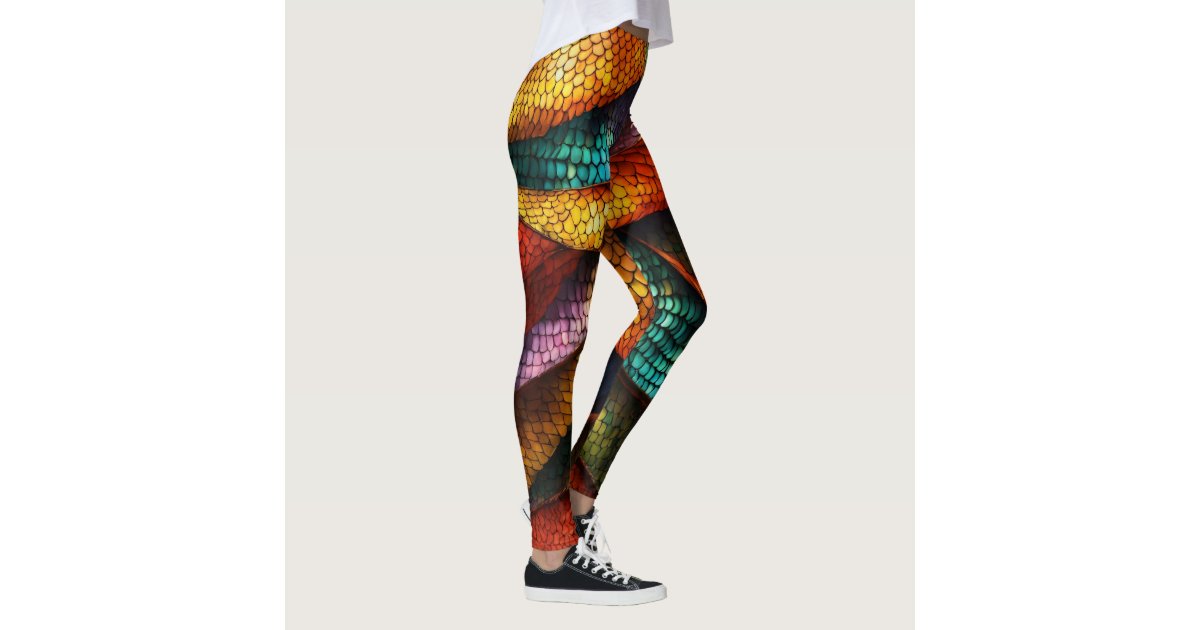 Red Dragon Scales Leggings, Zazzle