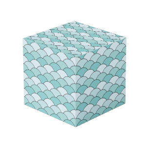 Dragon Scales, Fans, Waves, Seigaiha, Blue Cube