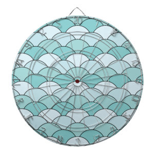 Dragon Scales, Fans, Waves, Seigaiha, Blue Dart Board