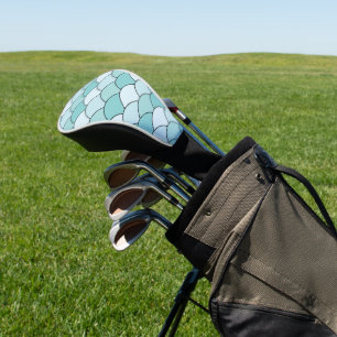 Dragon Scales, Fans, Waves, Seigaiha, Blue Golf Head Cover