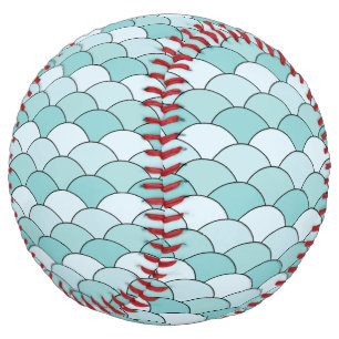 Dragon Scales, Fans, Waves, Seigaiha, Blue Softball