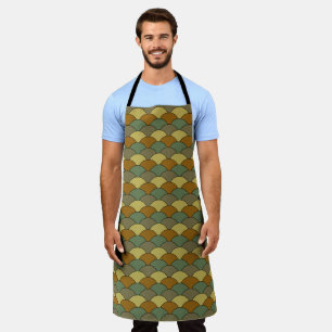 Dragon Scales, Fans, Waves, Seigaiha, Camouflage Apron