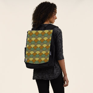 Dragon Scales, Fans, Waves, Seigaiha, Camouflage Backpack