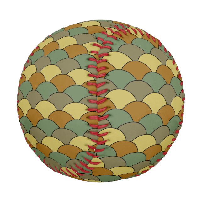 Dragon Scales, Fans, Waves, Seigaiha, Camouflage Baseball (Angled)