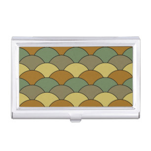 Dragon Scales, Fans, Waves, Seigaiha, Camouflage Business Card Case