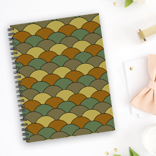 Dragon Scales, Fans, Waves, Seigaiha, Camouflage Notebook
