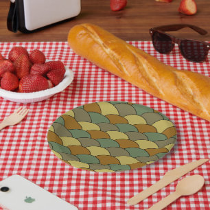 Dragon Scales, Fans, Waves, Seigaiha, Camouflage Paper Plates