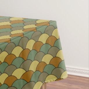 Dragon Scales, Fans, Waves, Seigaiha, Camouflage Tablecloth