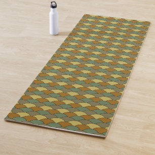 Dragon Scales, Fans, Waves, Seigaiha, Camouflage Yoga Mat