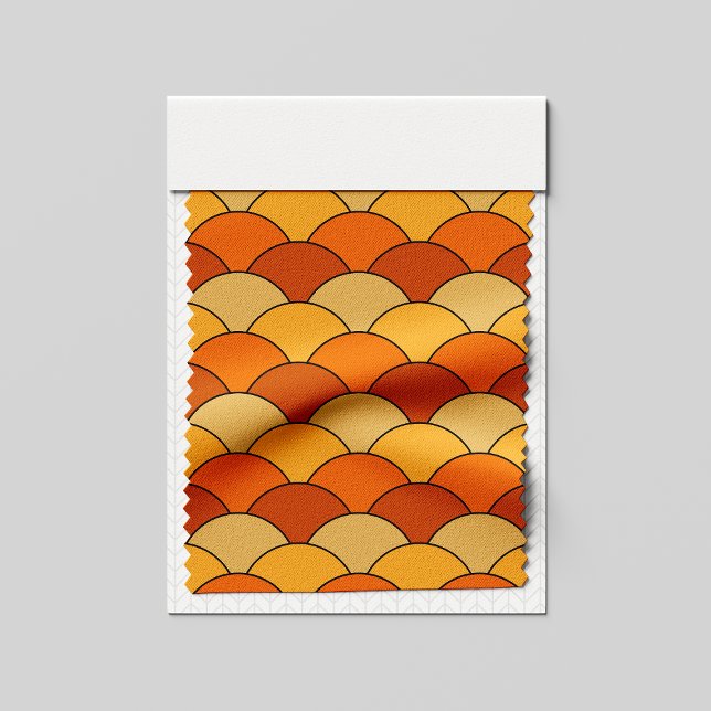 Dragon Scales, Fans, Waves, Seigaiha, Orange Fabric (Creator Uploaded)