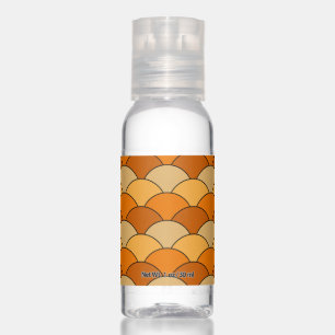 Dragon Scales, Fans, Waves, Seigaiha, Orange Hand Sanitizer