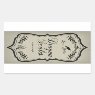 Dragon Scales Halloween Jar Sticker Label