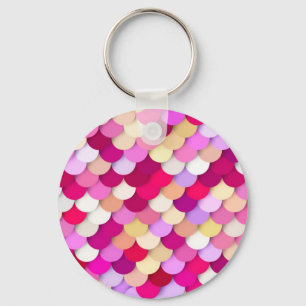 "Dragon Scales" - magenta, pink and gold Keychain