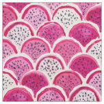 DRAGON SCALES Pink Dragon Fruit Scallop Pattern Fabric