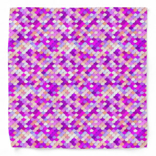 "Dragon Scales" - purple. hot pink and peach Bandana