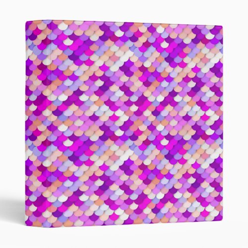 Dragon Scales _ purple hot pink and peach Binder
