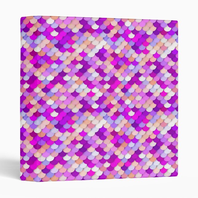 "Dragon Scales" - purple. hot pink and peach Binder (Front/Spine)