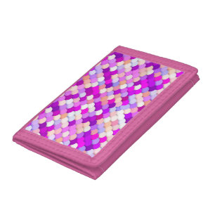 "Dragon Scales" - purple. hot pink and peach Trifold Wallet