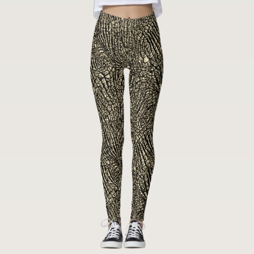 Dragon Scales Reptile Skin Bold Realistic Fantasy Leggings