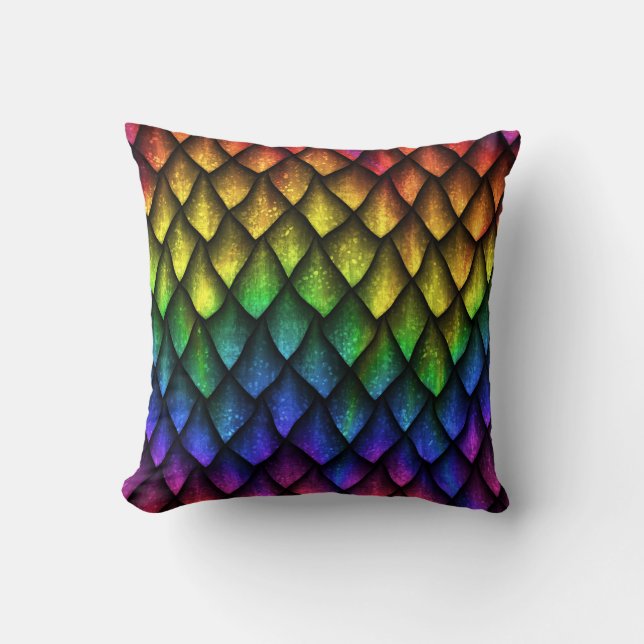 Dragon scales seamless 3D texture. Throw Pillow (Front)