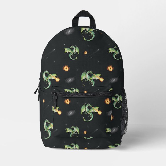 Dragon Seamless Pattern  Printed Backpack (Front)