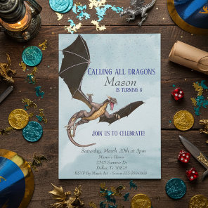 Dragon Serpent Birthday Party Child's Invitation