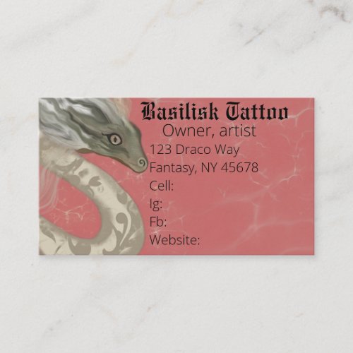 Dragon Serpent Business Card