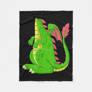 Dragon Shirt Adult Men Women Kids Green Dragon Cos Fleece Blanket