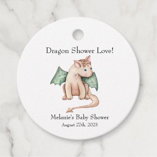 Dragon Shower Love Favor Tags