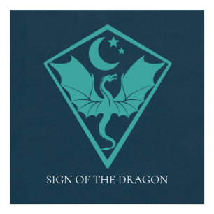 Dragon Sigil Symbol Shield Poster