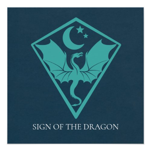 Dragon Sigil Symbol Shield  Poster