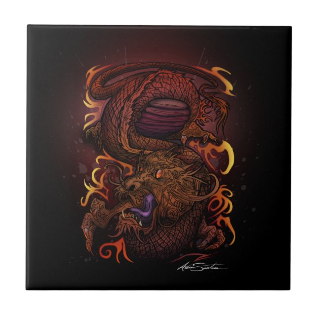 Dragon (Signature Design) Ceramic Tile (Front)