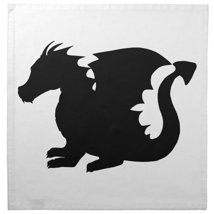 Dragon Silhouette Cloth Napkin