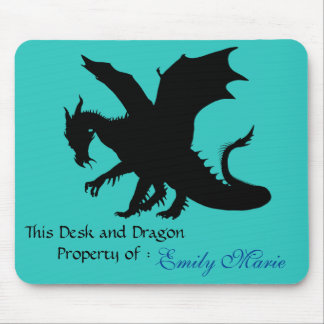 Dragon Silhouette: Desk of Mouse Pad
