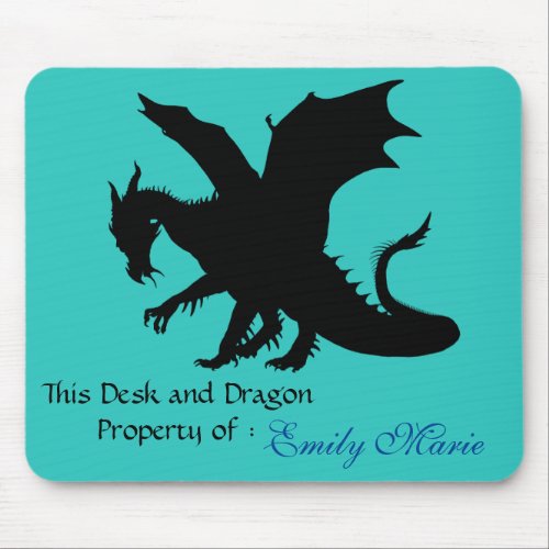 Dragon Silhouette Desk of Mouse Pad
