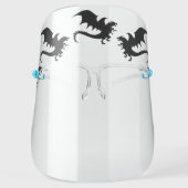 Dragon Silhouette Fantasy Face Shield (Front)