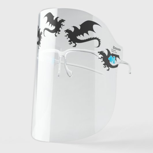 Dragon Silhouette Fantasy Face Shield (Front Left)