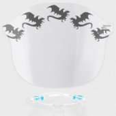 Dragon Silhouette Fantasy Face Shield (Front w/Glasses)