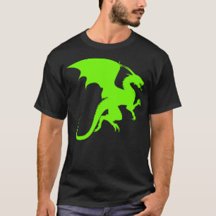 Dragon Silhouette  Neon Green Shirt
