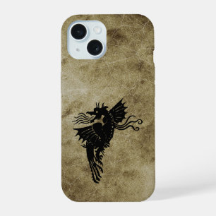 Dragon Silhouette Spirit Animal Totem Emblem iPhone 15 Case