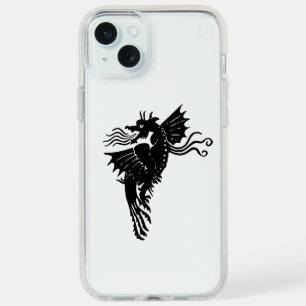 Dragon Silhouette Spirit Animal Totem Emblem iPhone 15 Plus Case
