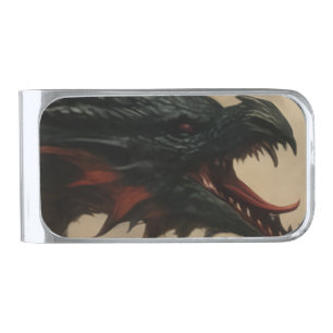 Dragon Silver Finish Money Clip