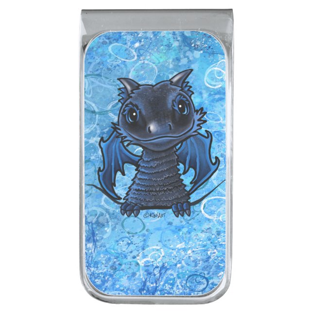 Dragon Silver Finish Money Clip (Front Vertical)