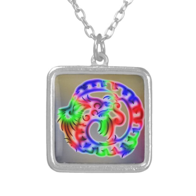 Dragon Silver Plated Necklace (Front)