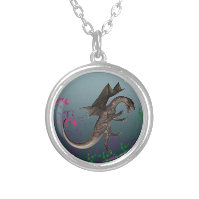Dragon Silver Plated Necklace (Front)